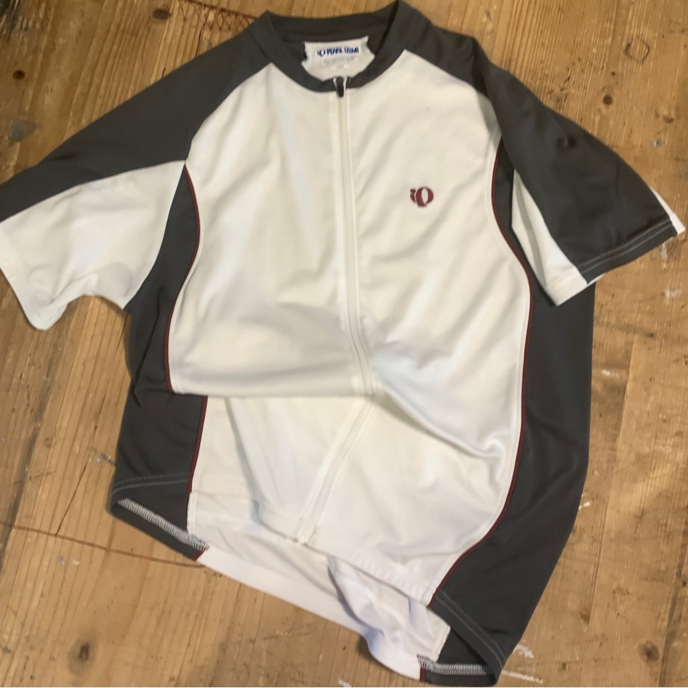 Pearl Izumi Short Sleeve Jersey Large Whit Gray.